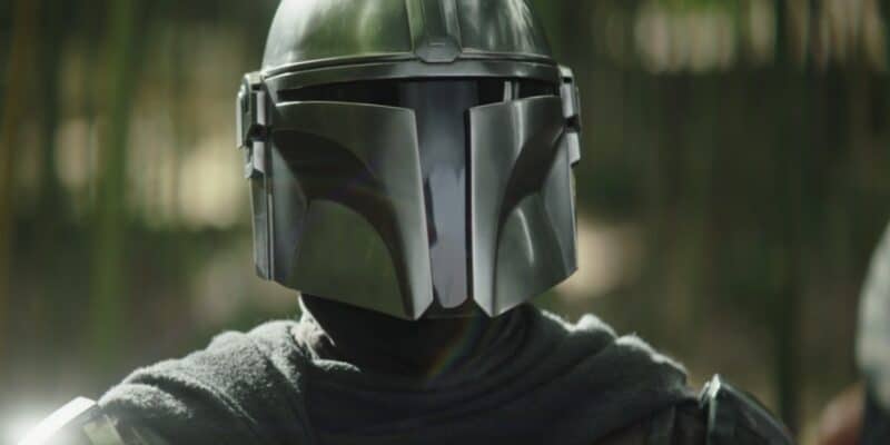 din djarin in the book of boba fett close up helmet