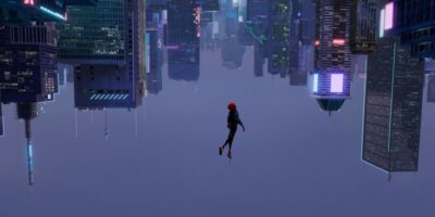Miles Morales doing his leap of faith in Into the Spider-Verse