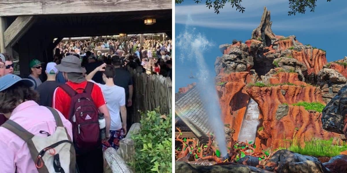 splash mountain lightning lane (left) splash mountain (right)