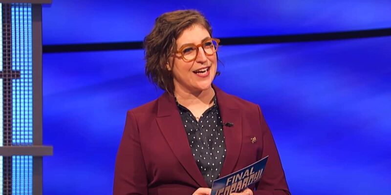 Mayim Bialik as Jeopardy! host