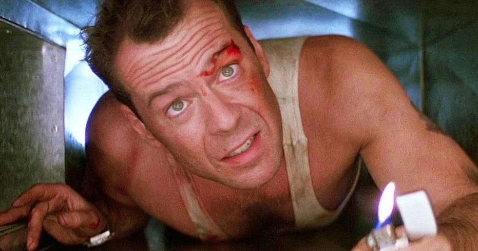 Bruce Willis in Die Hard
