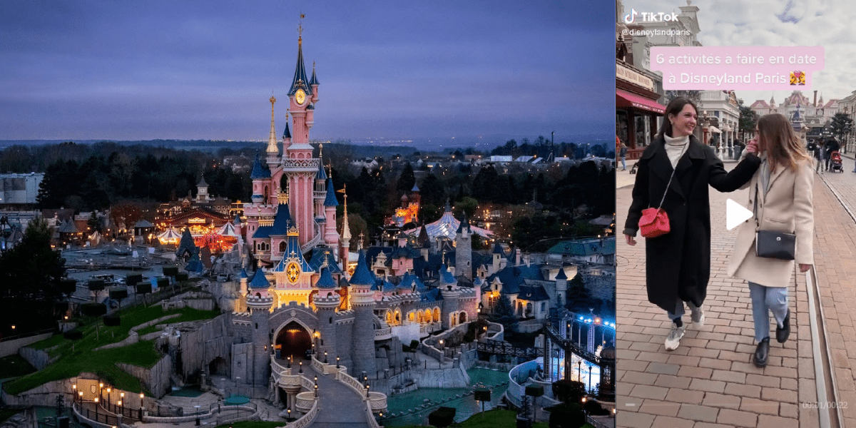 A group of people standing in front of a building