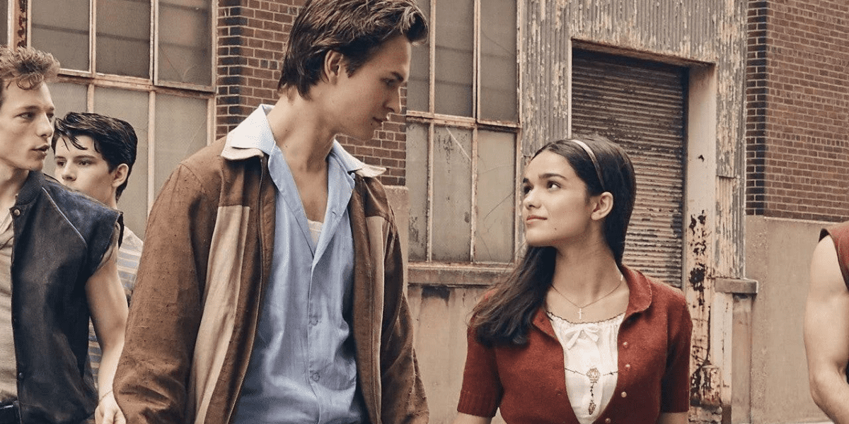 Ansel Elgort as Tony (left) and Rachel Zegler as Maria (right)