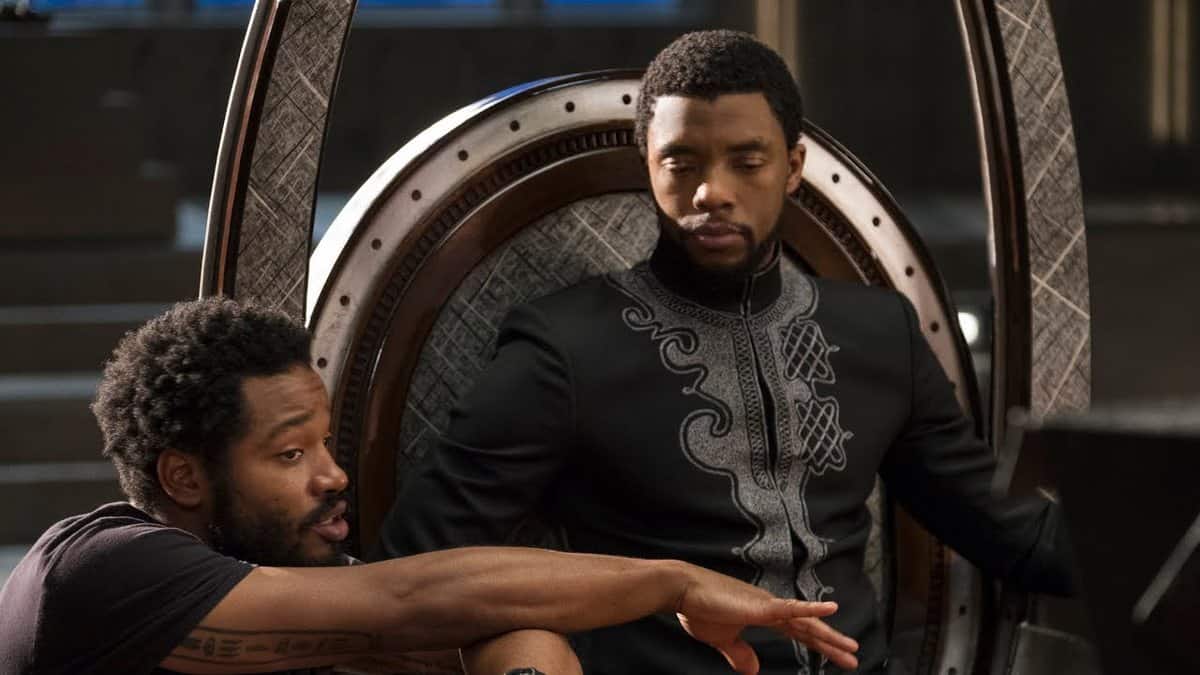 Ryan Coogler with Chadwick Boseman in Black Panther