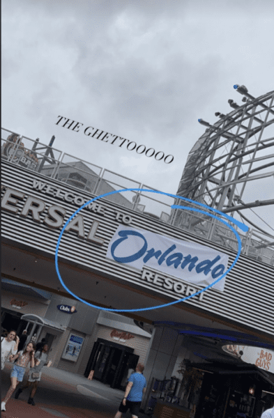 Universal Orlando sign messed up