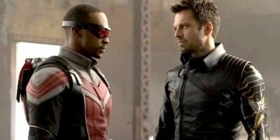 sam wilson as falcon (left) and sebastian stan as winter soldier (right) in the falcon and the winter soldier