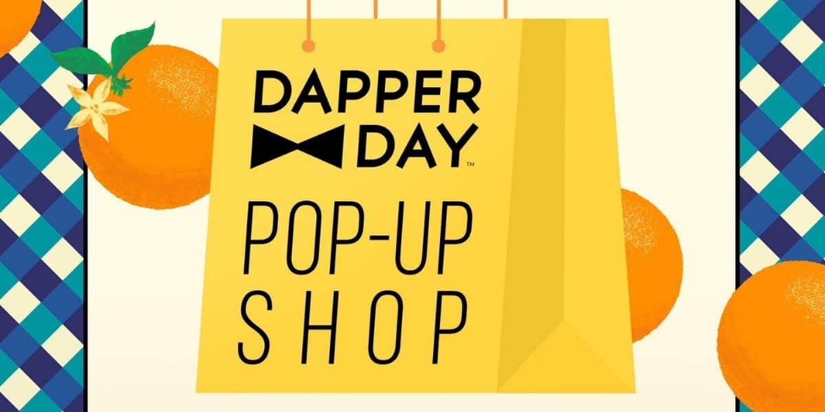 dapper day pop up shop header