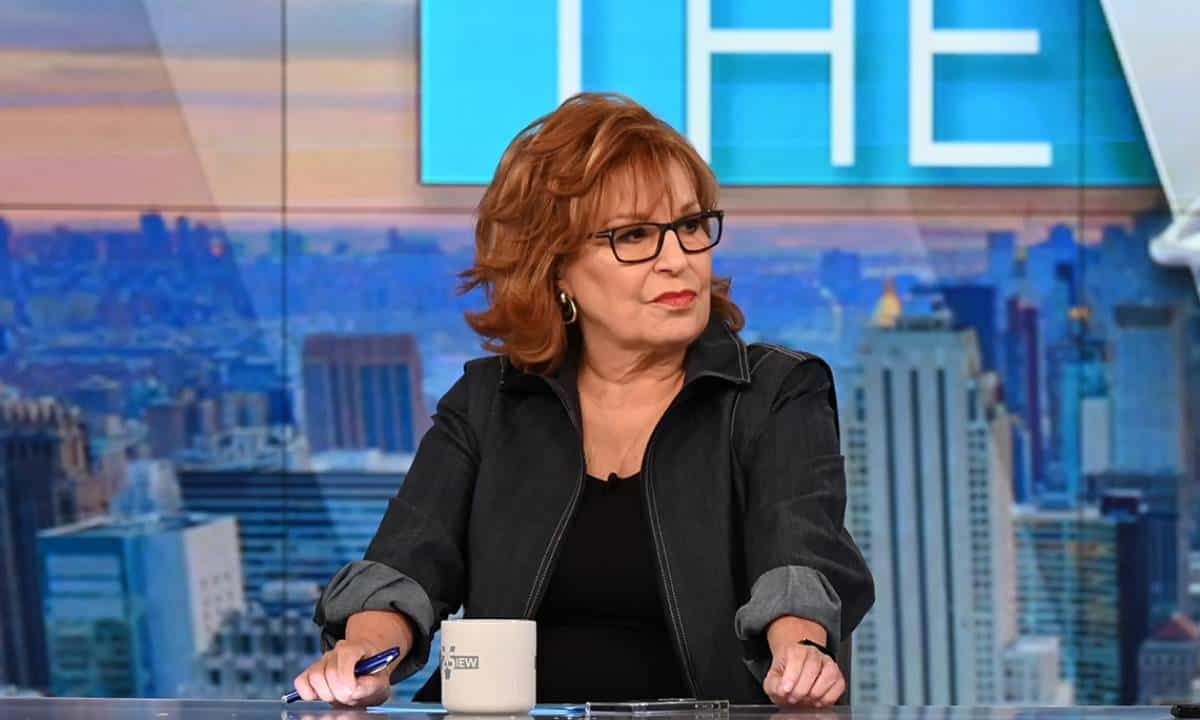 joy behar on set of the view
