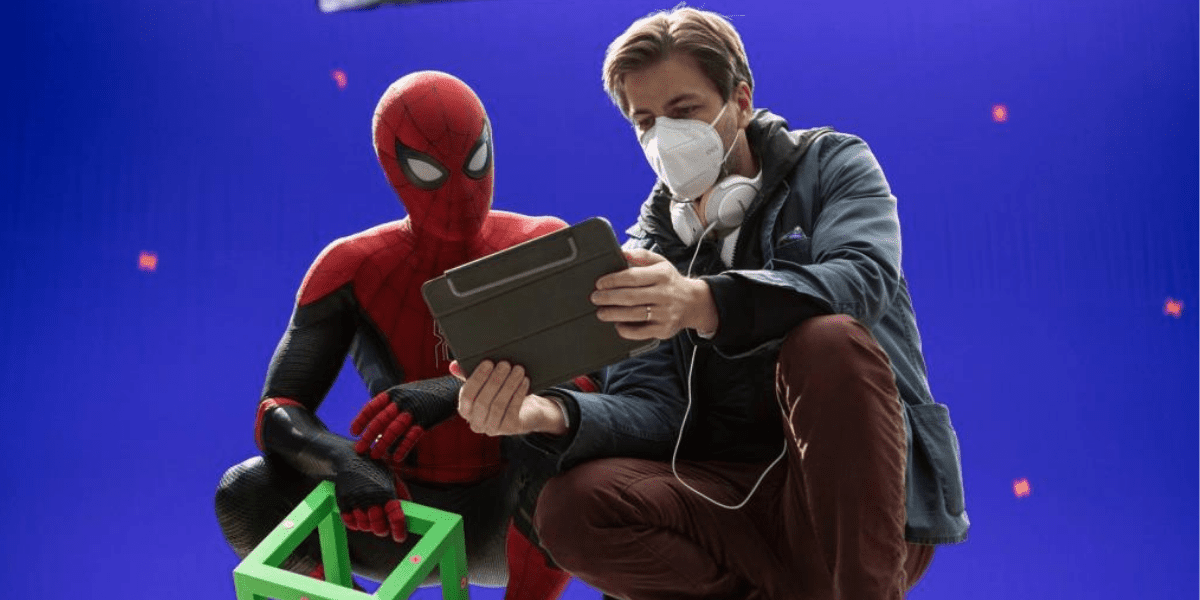 Tom Holland as Spider-Man (left) and Jon Watts (right)