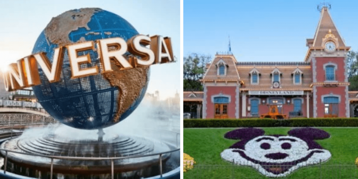 Universal Orlando and Disneyland Resort, a Disney and Universal park in California.