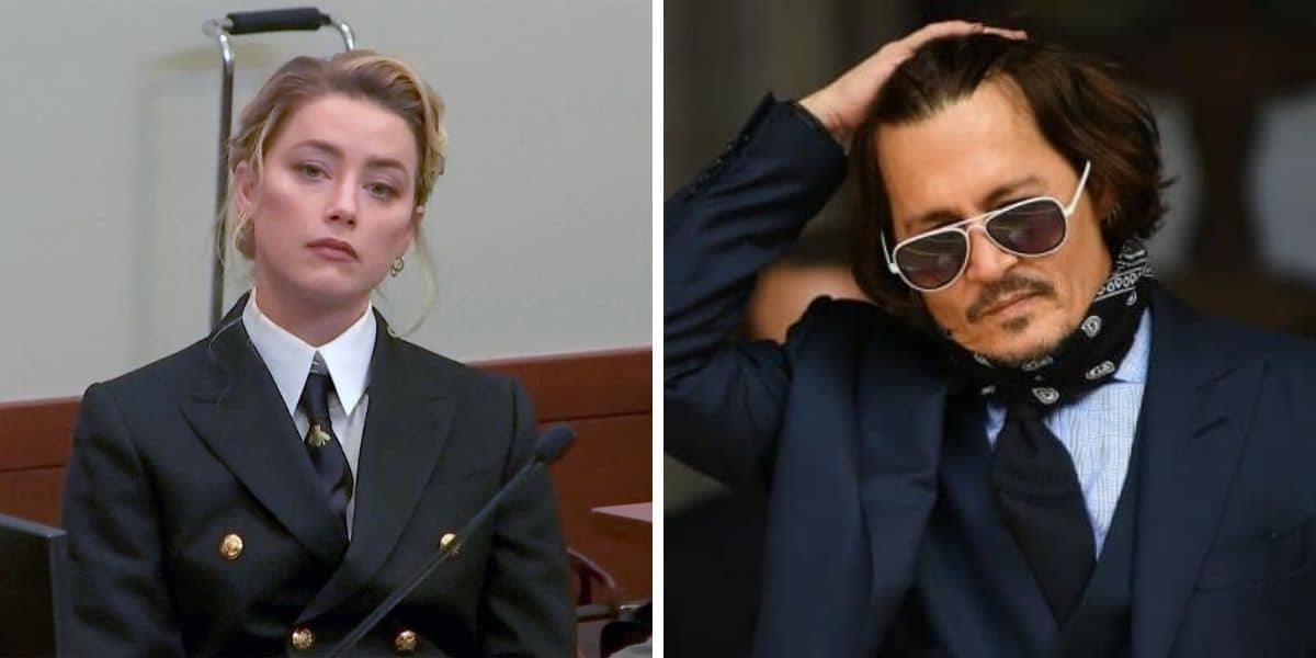 amber heard (left) johnny depp (right)