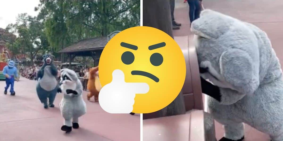 meeko digs through trash can disney world