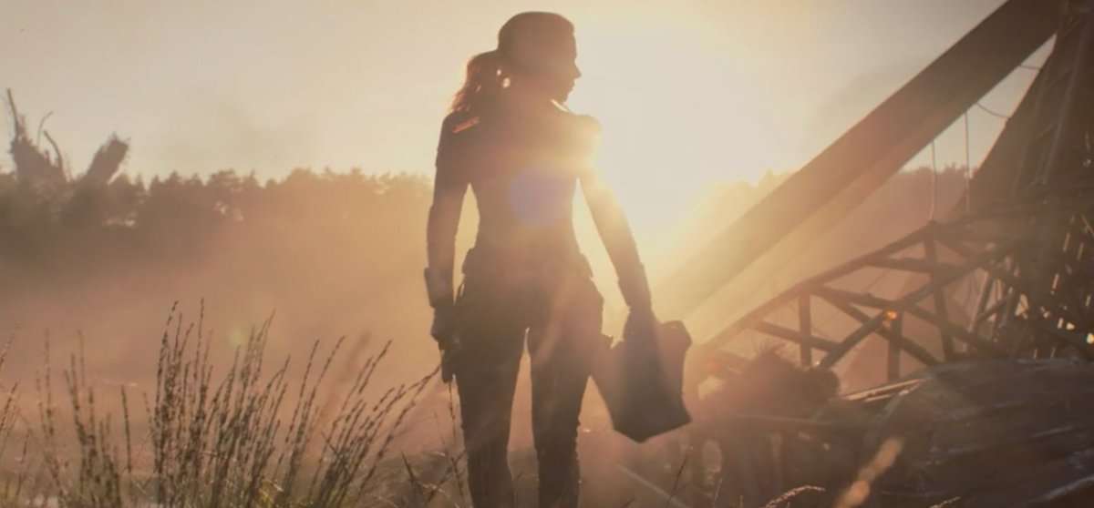 Black Widow at sunset