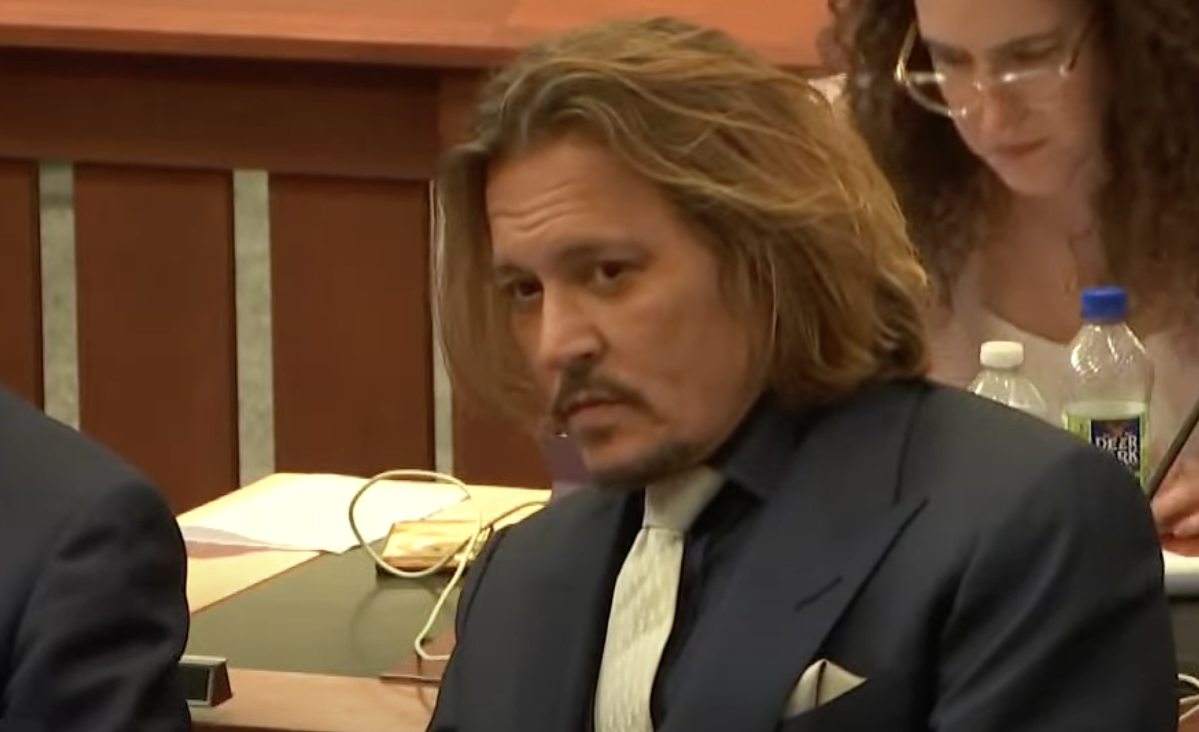 johnny depp during amber heard trial