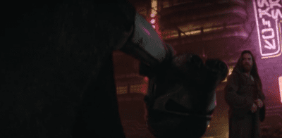 Obi-Wan staring at Clone Trooper Helmet