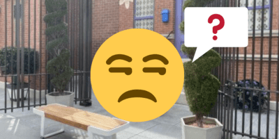 an angry face with a question mark at universal