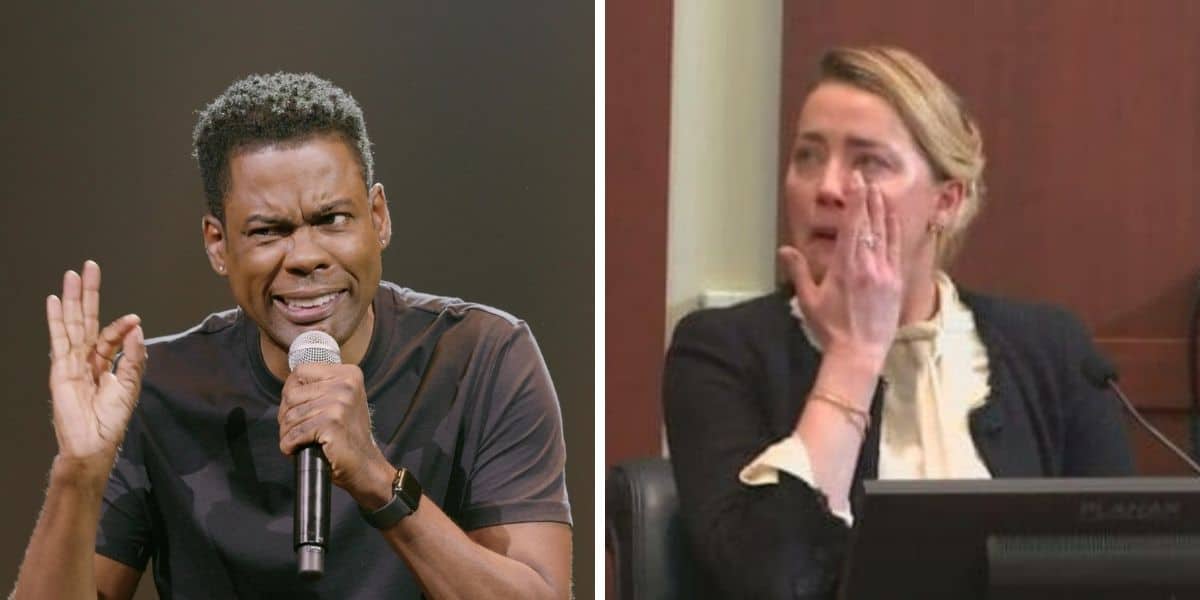 chris rock(left) amber heard (right)