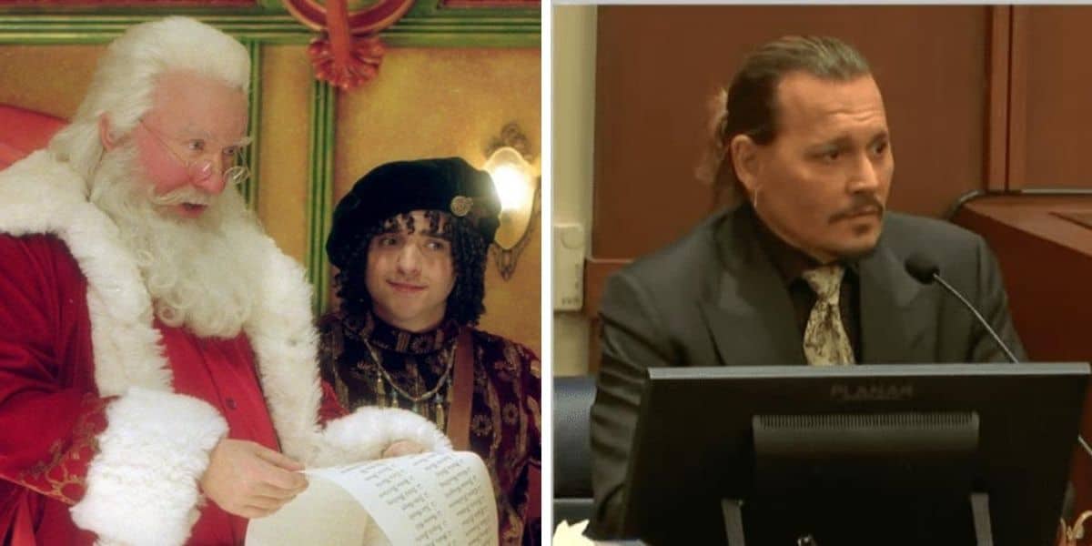 tim allen and David Krumholtz in the santa claus (left) johnny depp trial (right)