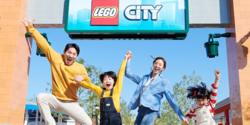 Family at Legoland Korea theme park
