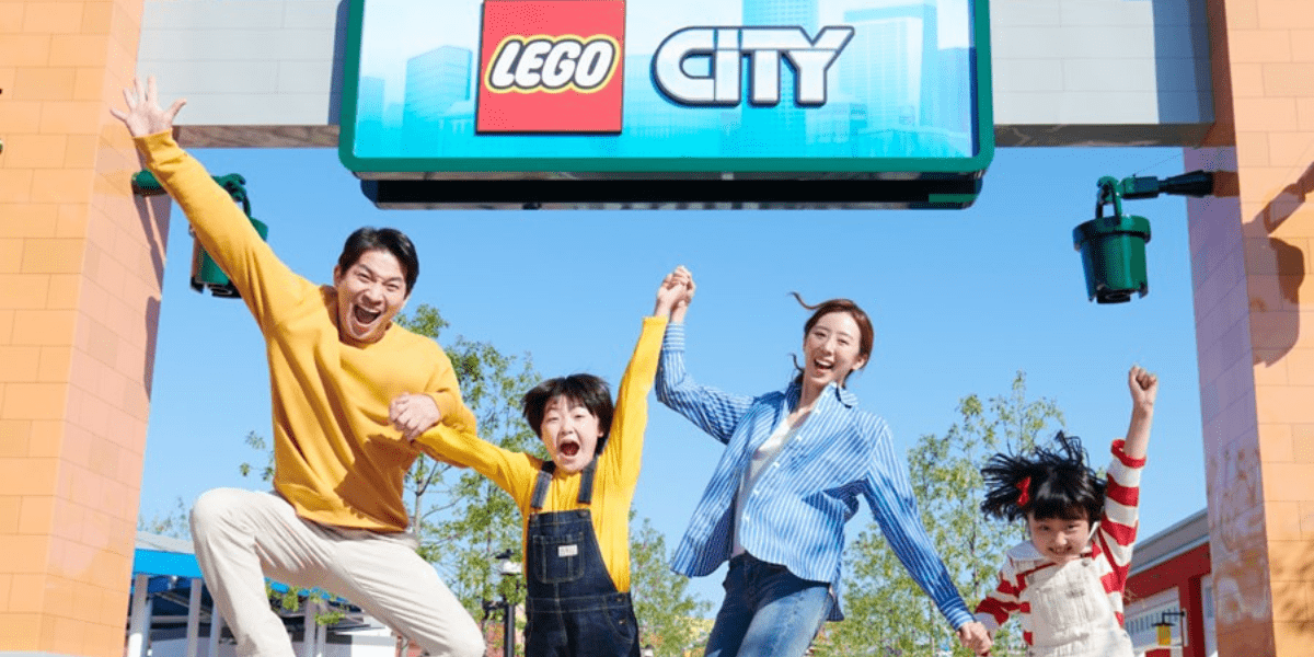 Family at Legoland Korea theme park