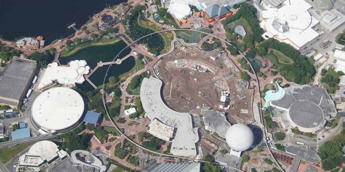 aerial view epcot construction