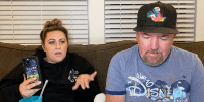 Disney influencers Katie and Spencer talking in a paid only livestream.