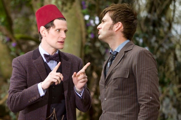 Matt Smith and David Tennant in Doctor Who