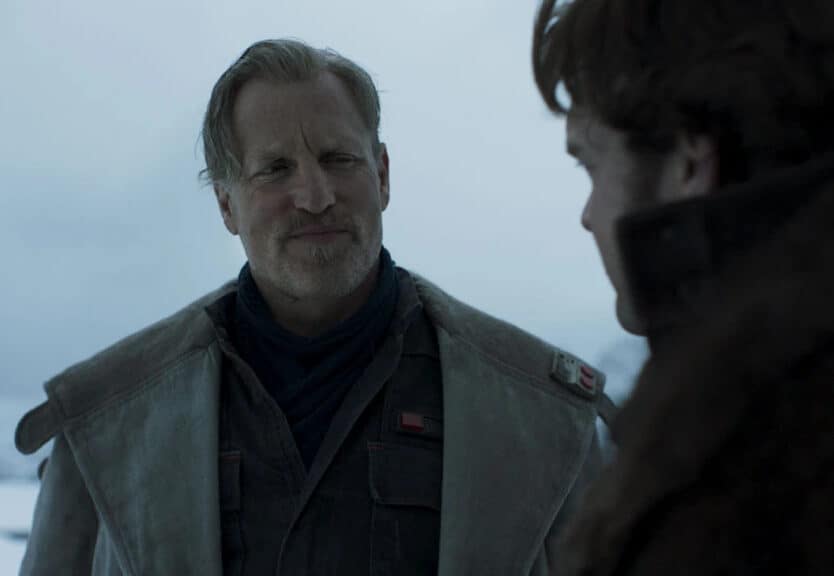 Tobias Beckett talking to Han Solo