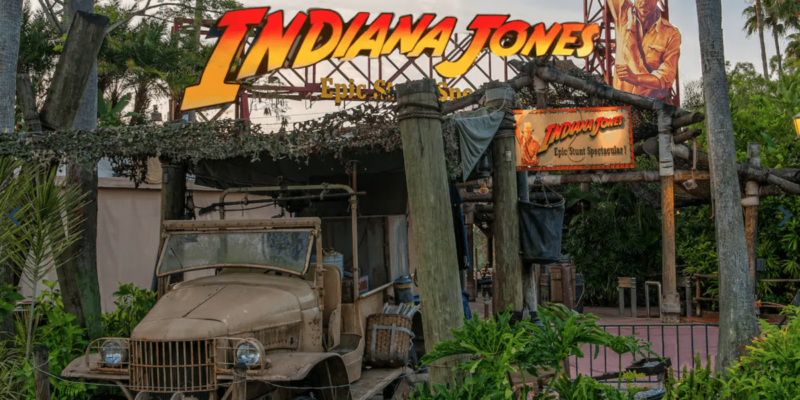 The entrance to the Indiana Jones Epic Stunt Spectacular.