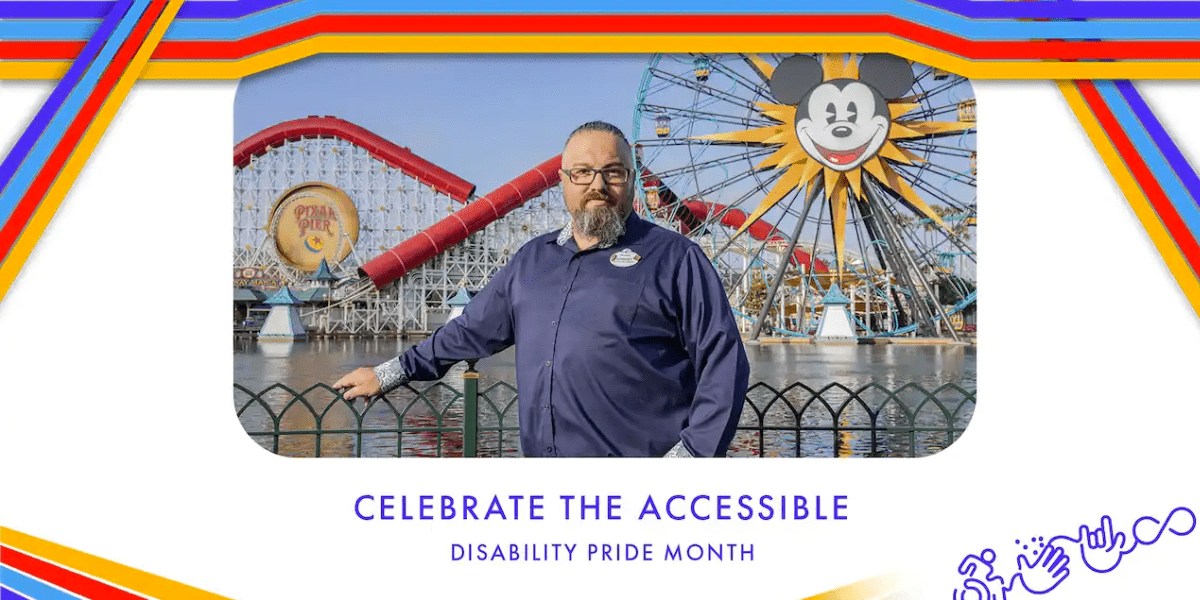 Robert Burger standing at Disney California Adventure.