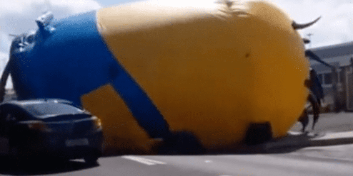Inflatable Minion Traffic Jam