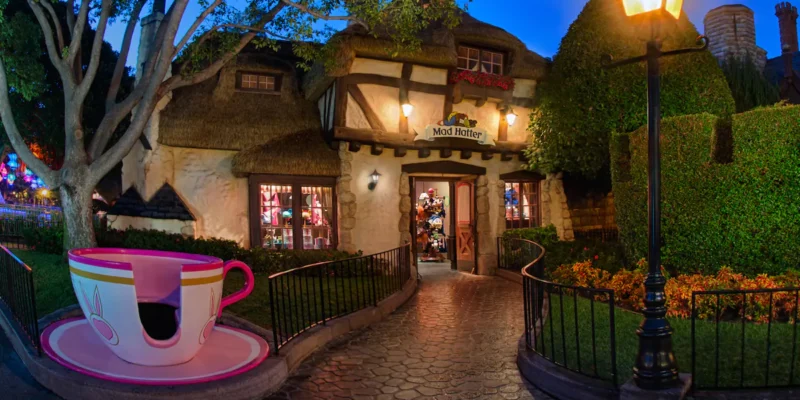 Mad Hatter shop at Disneyland Park's Fantasyland, alice in wonderland attraction