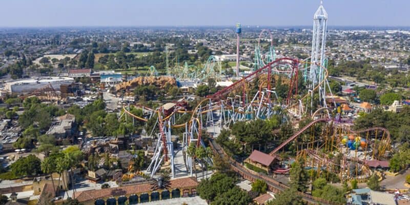 Knott's Berry Farm aerial theme park view LA times
