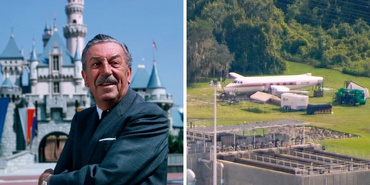 walt disney (left) walt disneys plane (right)