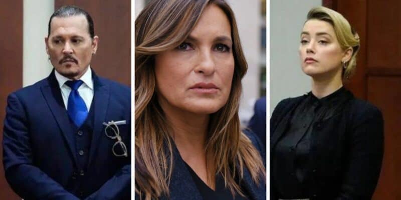 johnny depp (left) olivia benson (middle) amber heard (right)