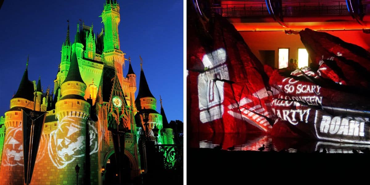 disney world halloween projections