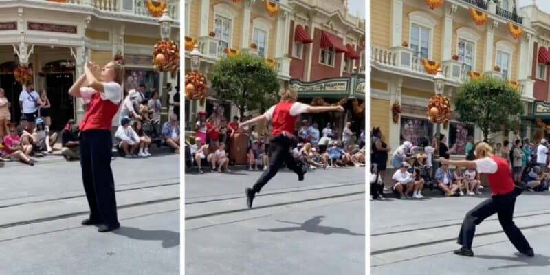 disney cast member entertains guests