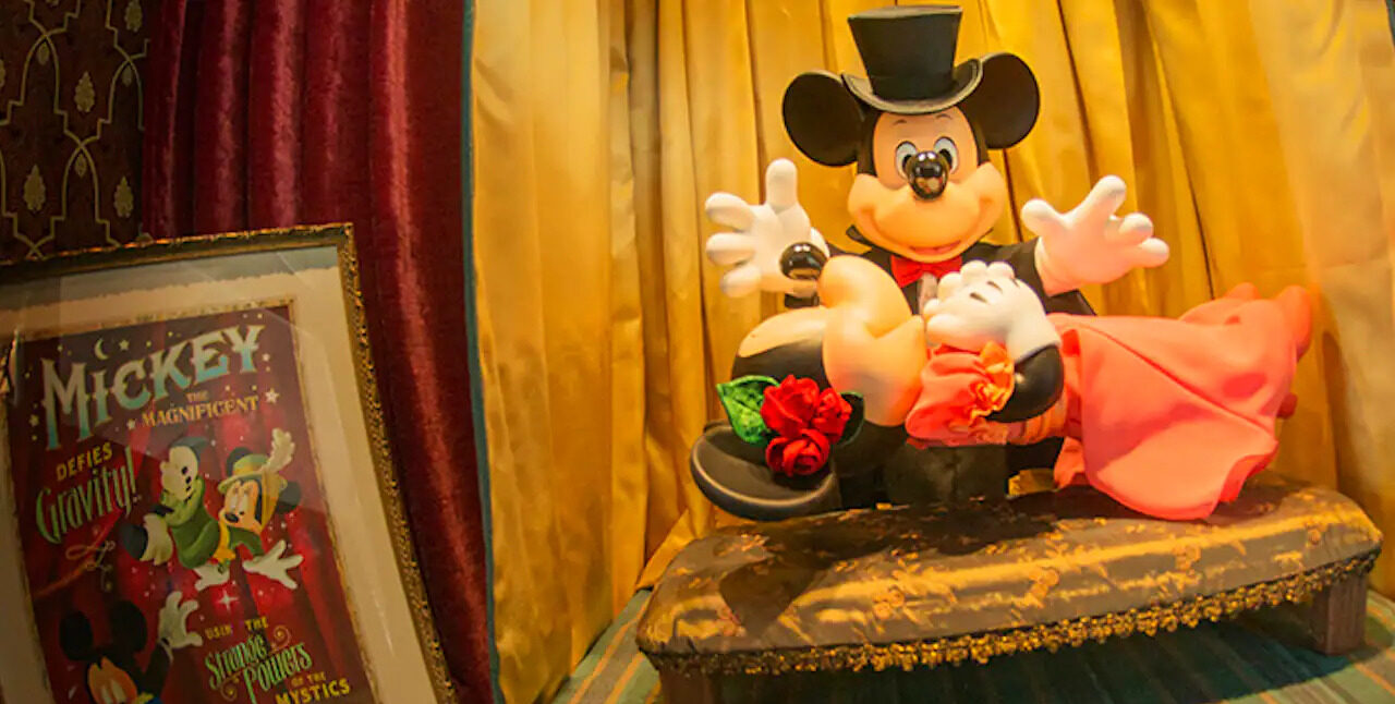 main street magic shop mickey mouse window display