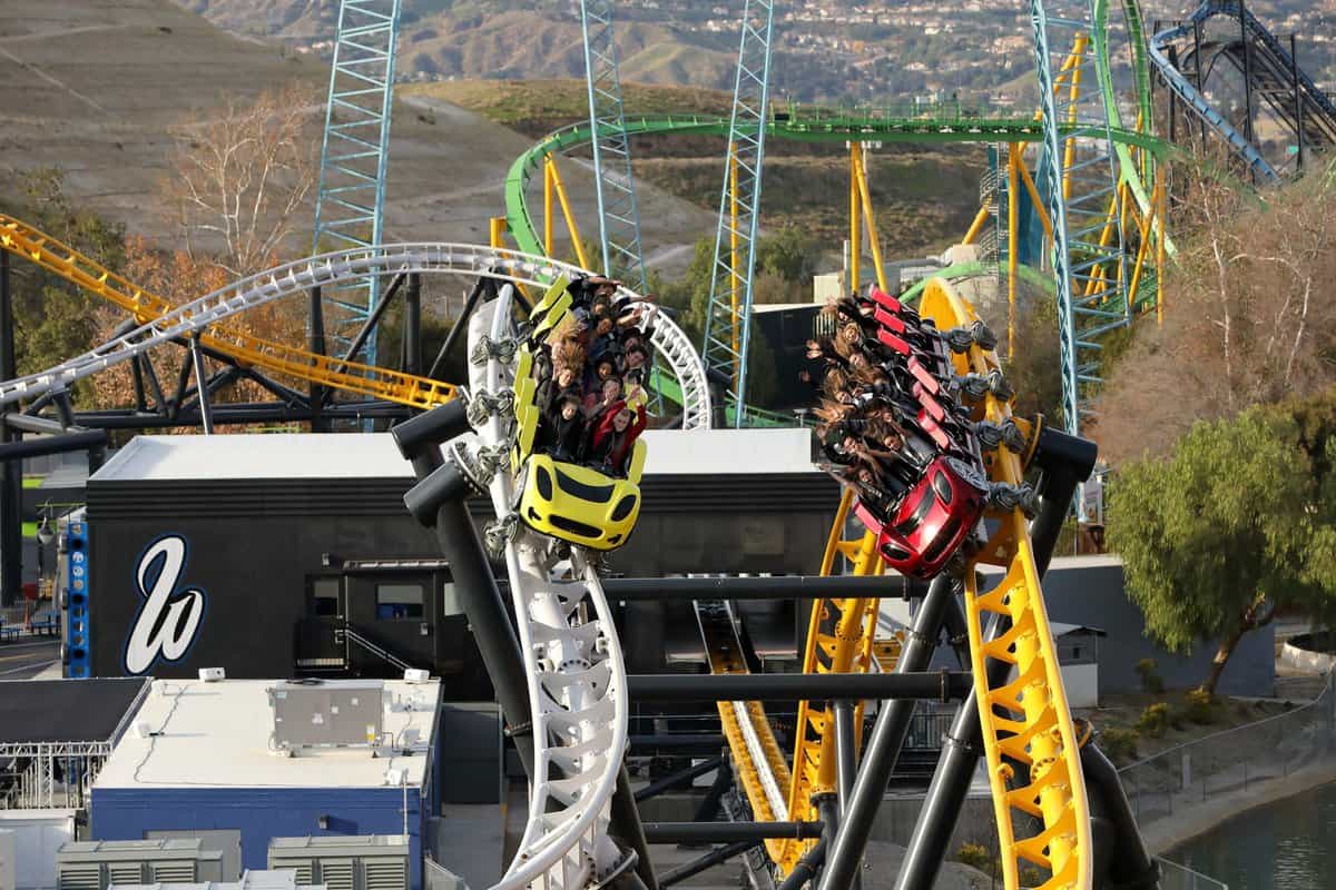 Six Flags Magic mountain west coast racers attraction top