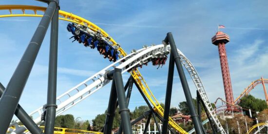 Six Flags Magic mountain west coast racers attraction track
