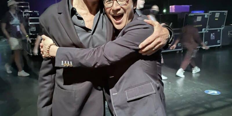 Ke Huy Quan and Harrison Ford at D23
