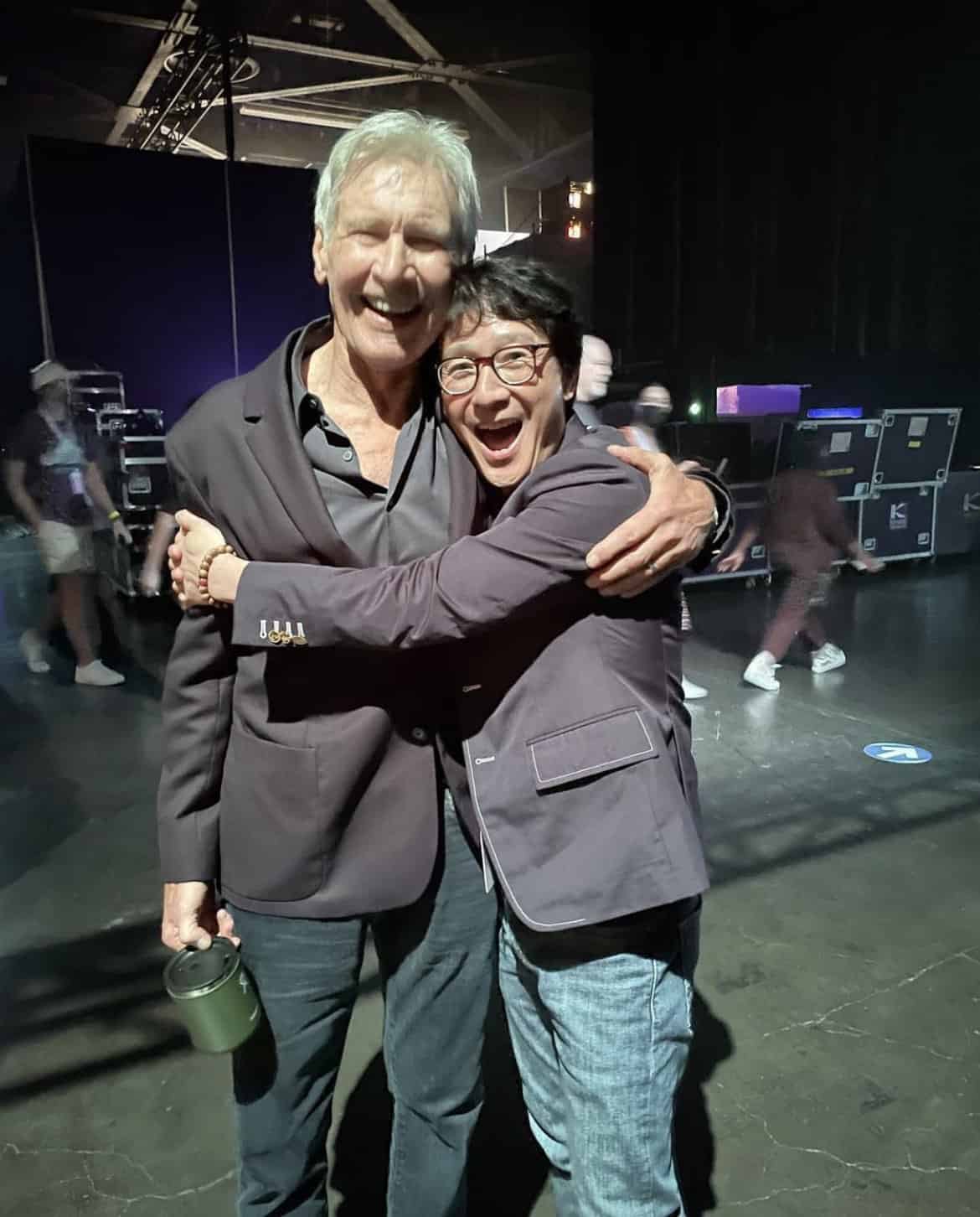 Ke Huy Quan and Harrison Ford at D23