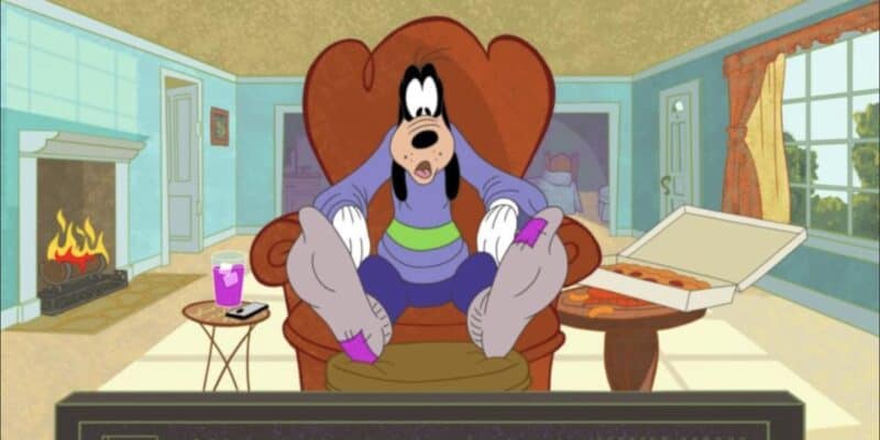 Goofy stays at home