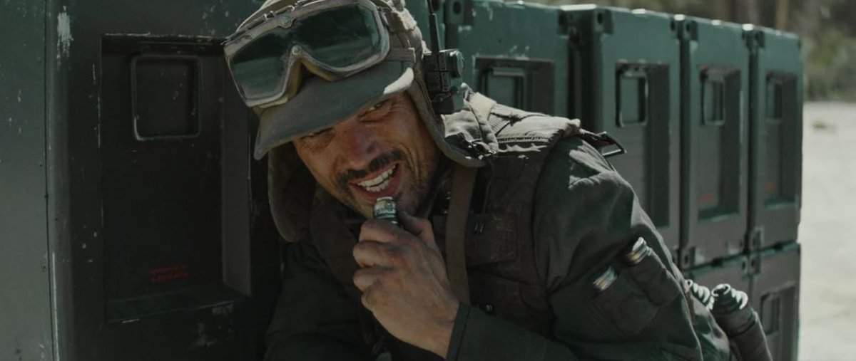 Duncan Pow as Sgt. Melshi in 'Rogue One' (2016). Credit: Lucasfilm.