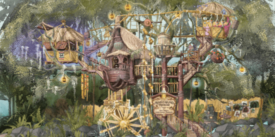 Adventureland Treehouse at disneyland resort concept art resized