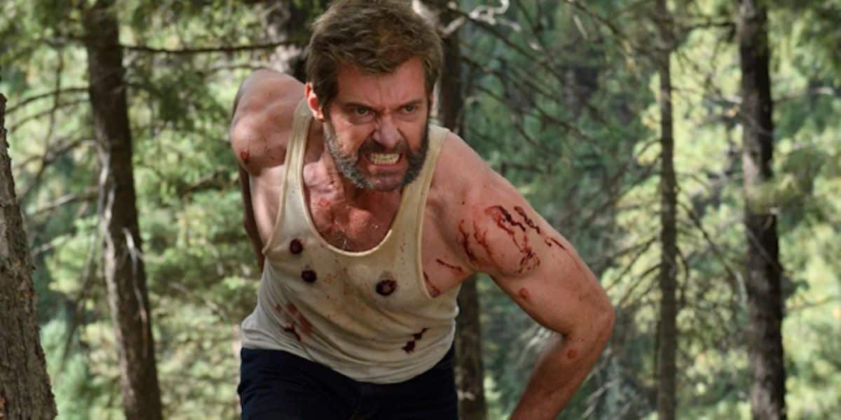 Logan/Wolverine running through the woods to save his daughter