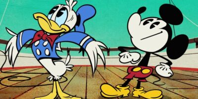 Mickey and Donald on a ship