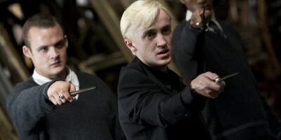 Gregory, Goyle and Draco Malfoy in 'Harry Potter and the Deathly Hallows Part 2'