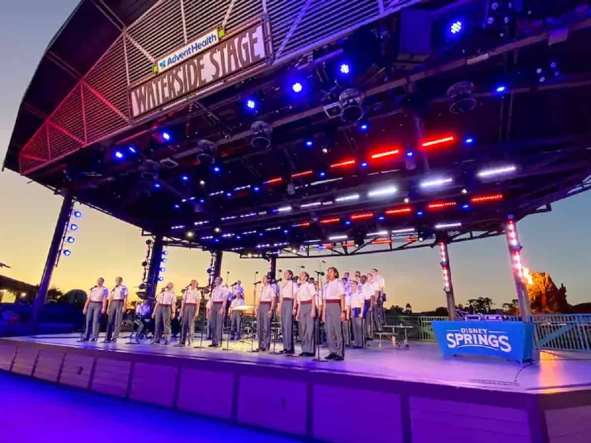 West Point Glee Club at the AdventHealth Waterside Stage at Disney Springs
