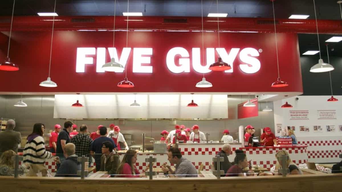 Five Guys at Disney Village in disneyland paris